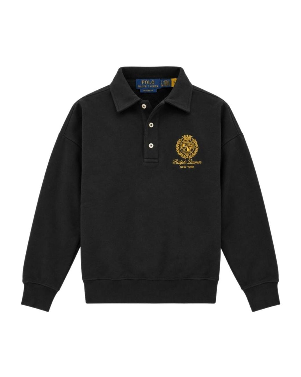 Polo Ralph Lauren Black Long-Sleeve Polo Shirt for men