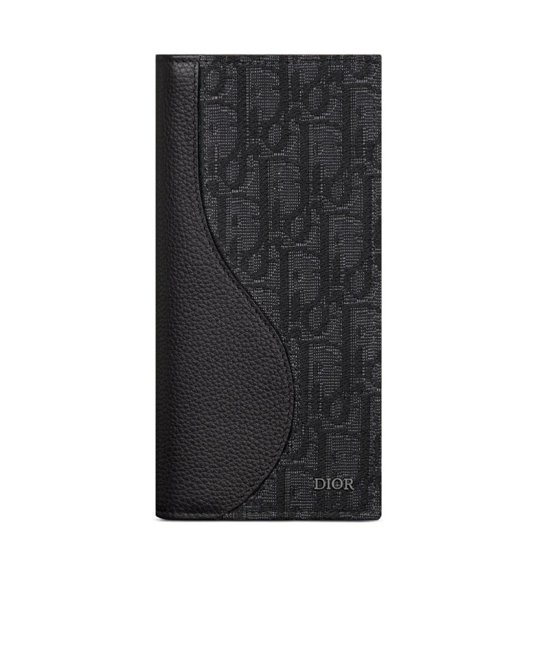 Dior Black Saddle Long Vertical Wallet for men