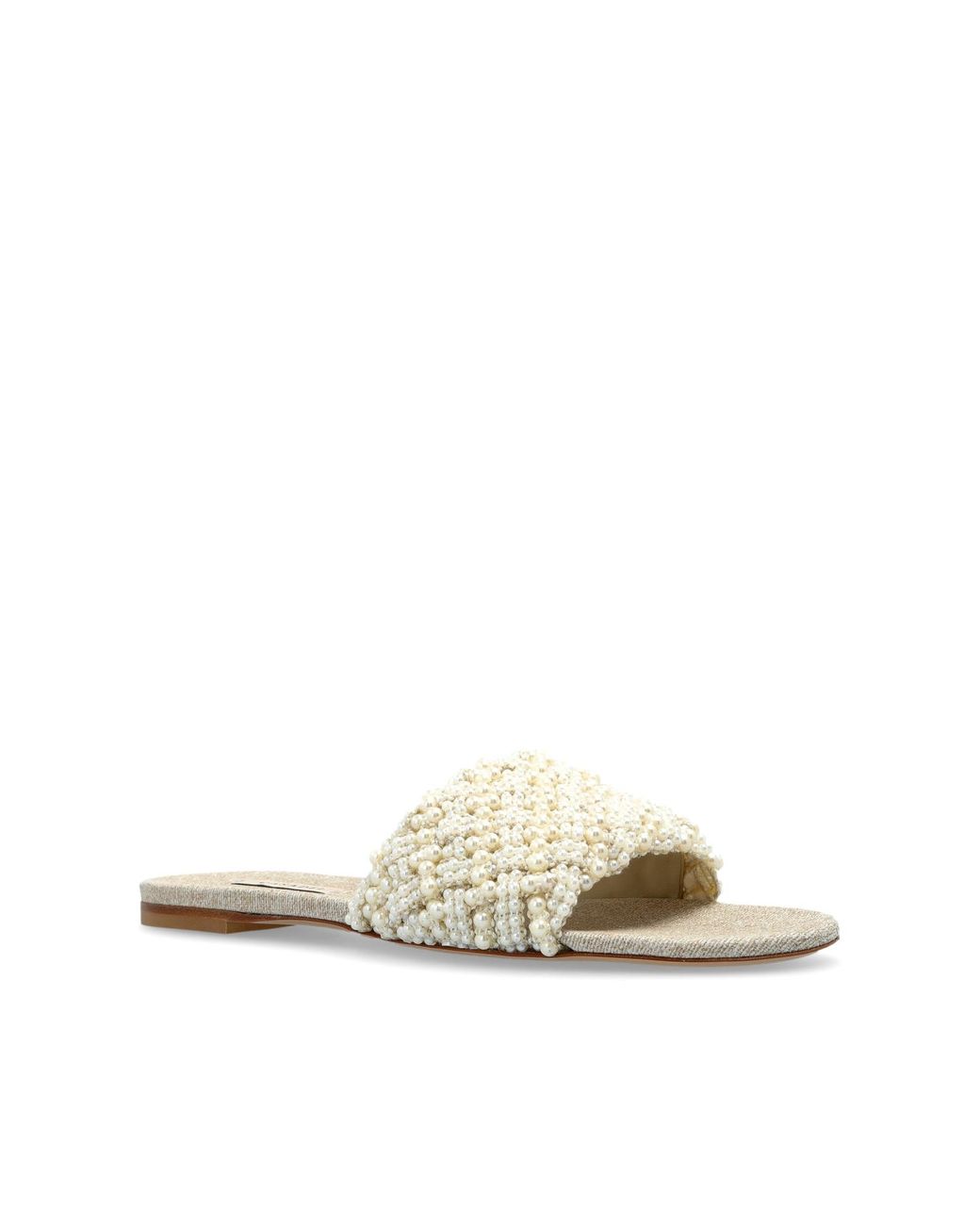 Casadei White Pearlsway Flat Shoes