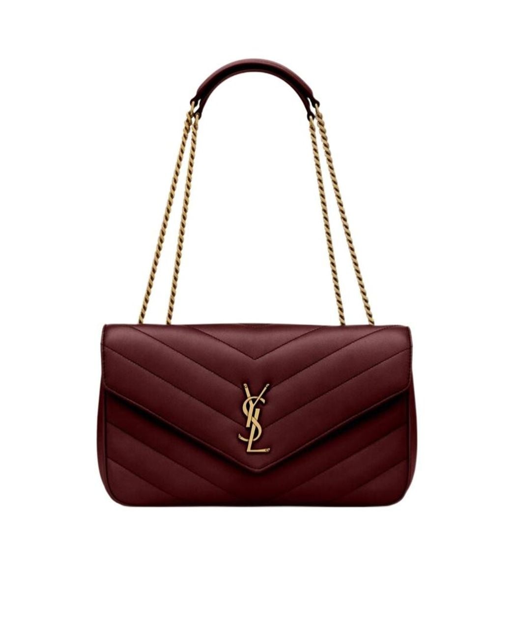 Saint Laurent Red Loulou Medium Shoulder Bag