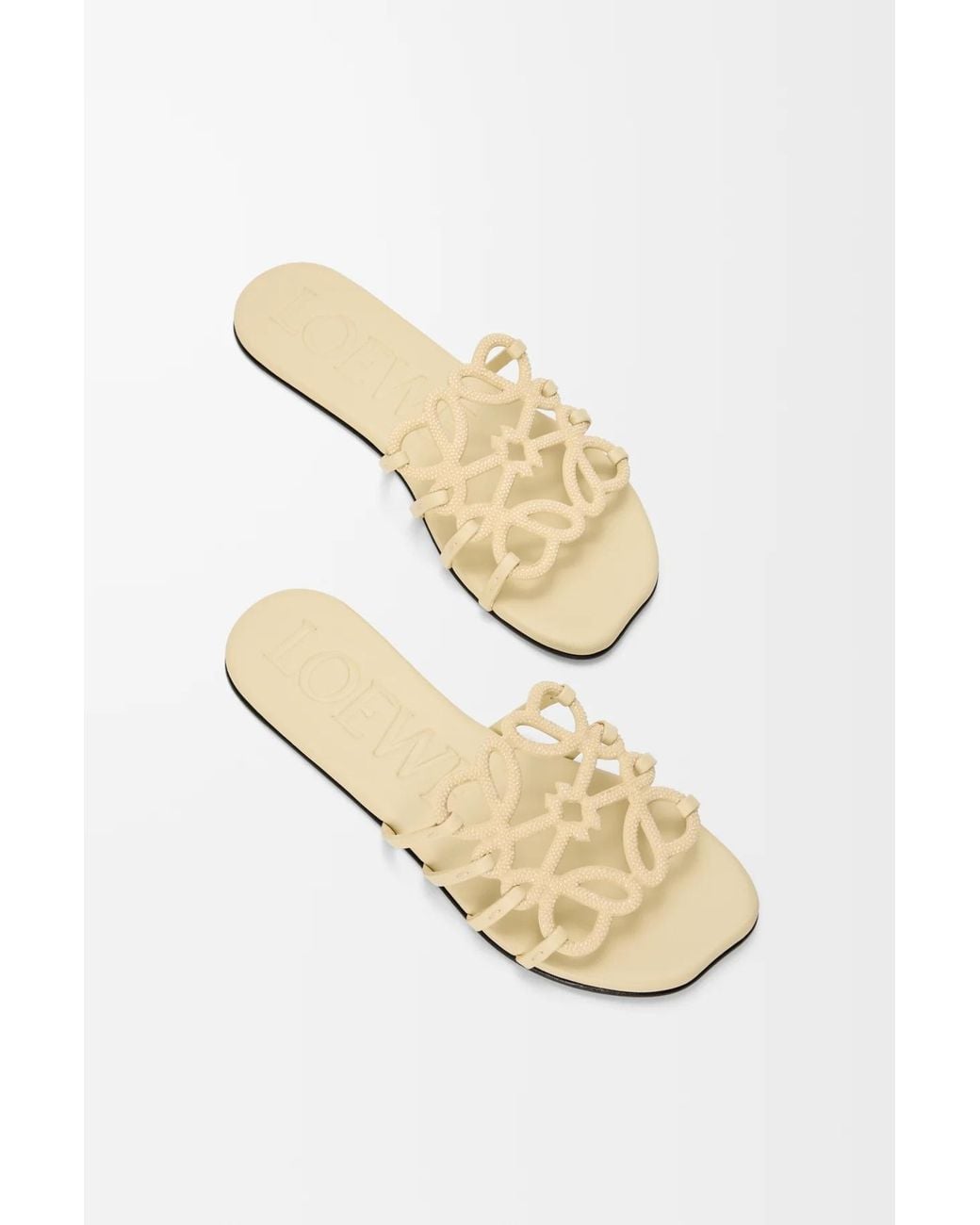 Loewe White Petal Anagram Slides