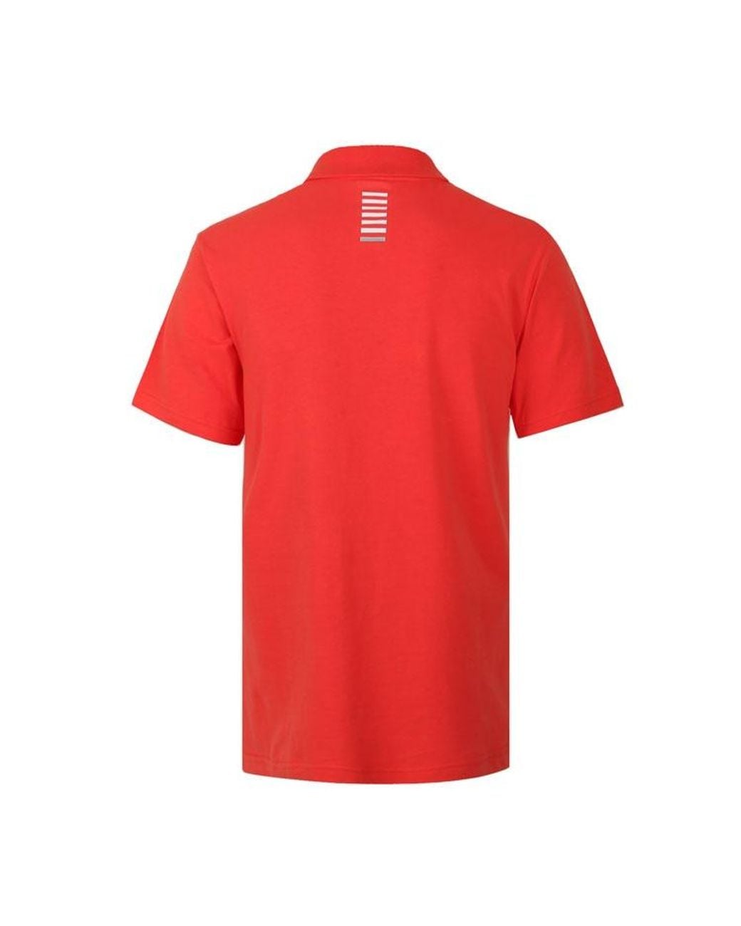 EA7 Red Logo Collar Polo Shirt for men