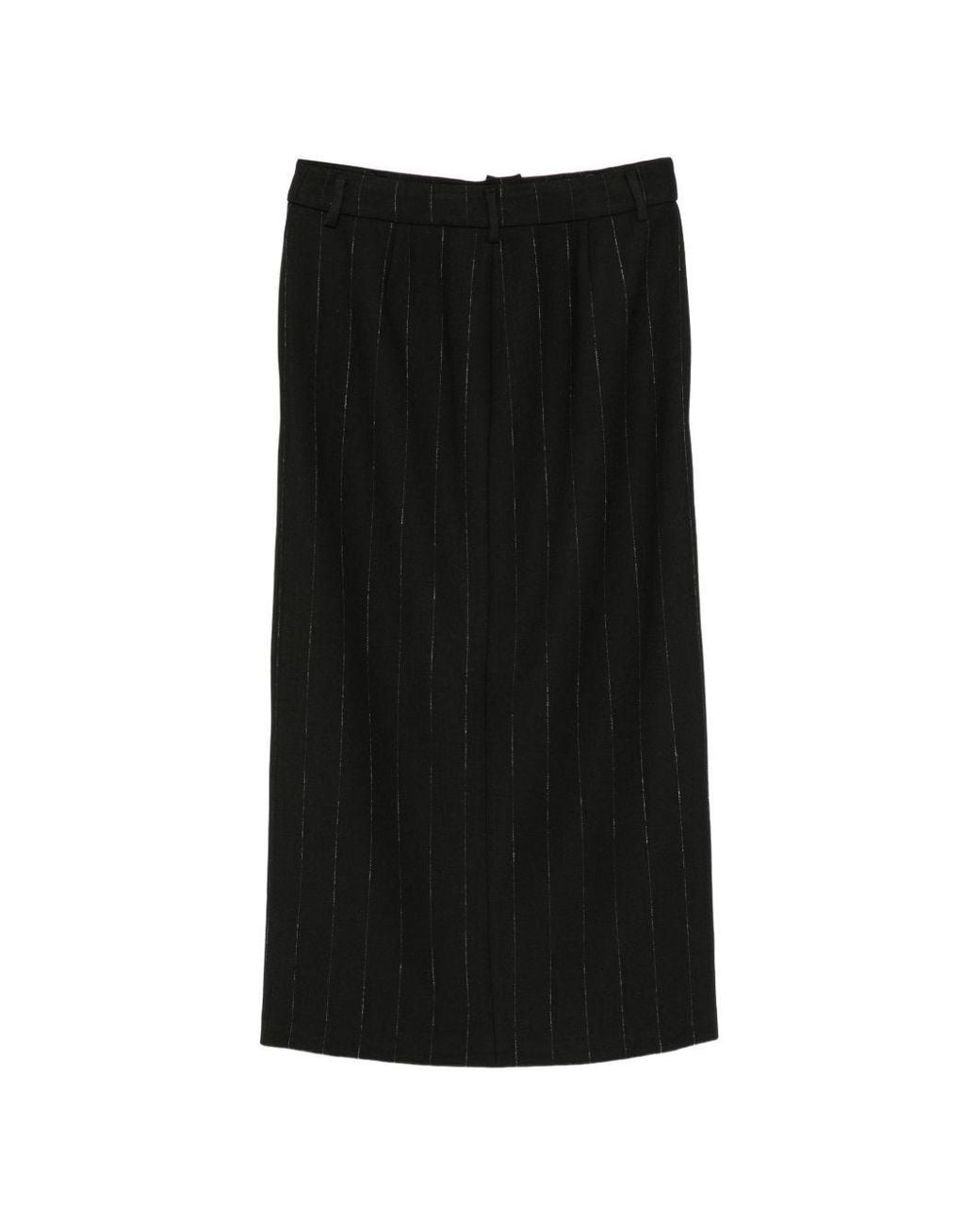 Seventy Black Pinstripe Front-Slit Skirt