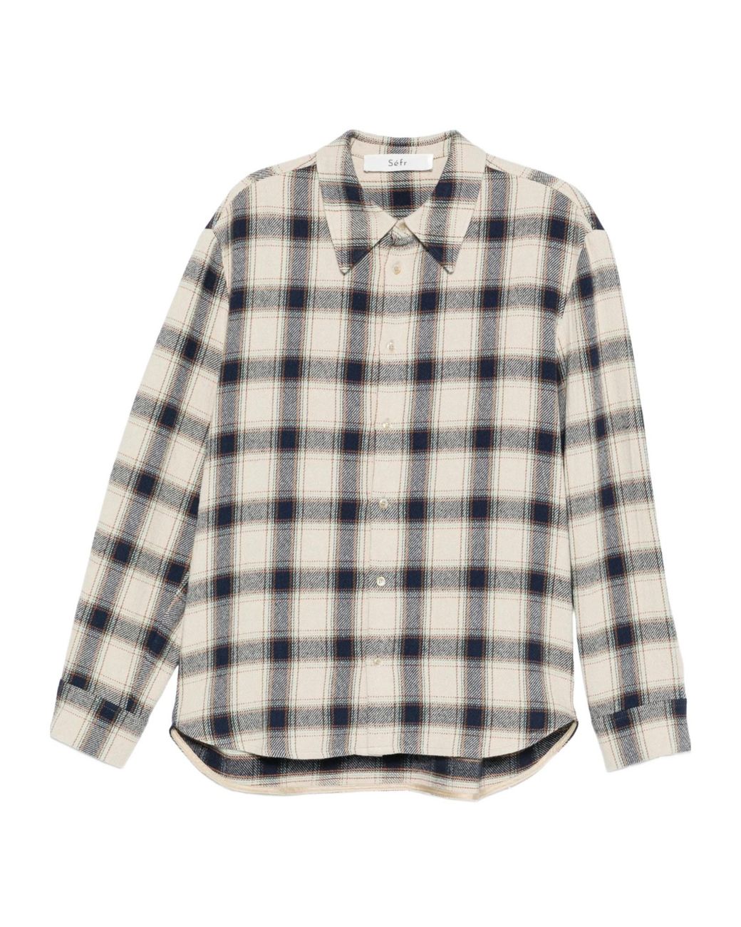 Séfr Gray Plaid Long-Sleeved Shirt for men