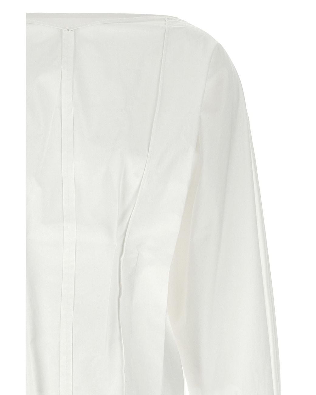 Khaite White Wenley Long-Sleeved Blouse