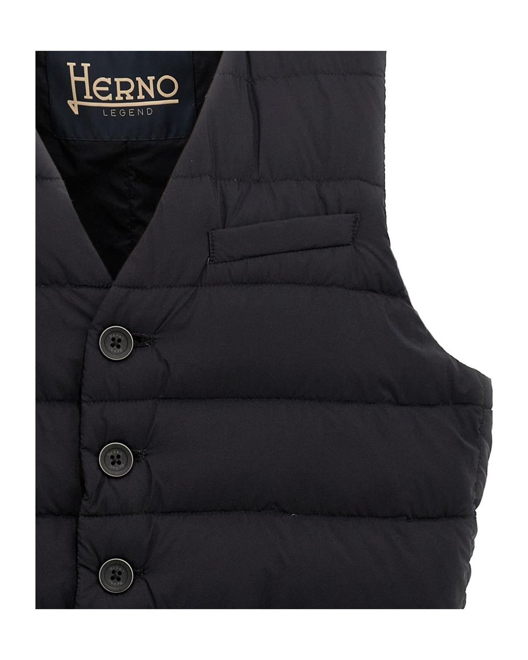 Herno Black Il Panciotto Vest for men