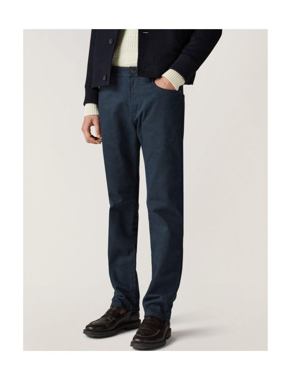 Loro Piana Blue Logo Casual Pants for men