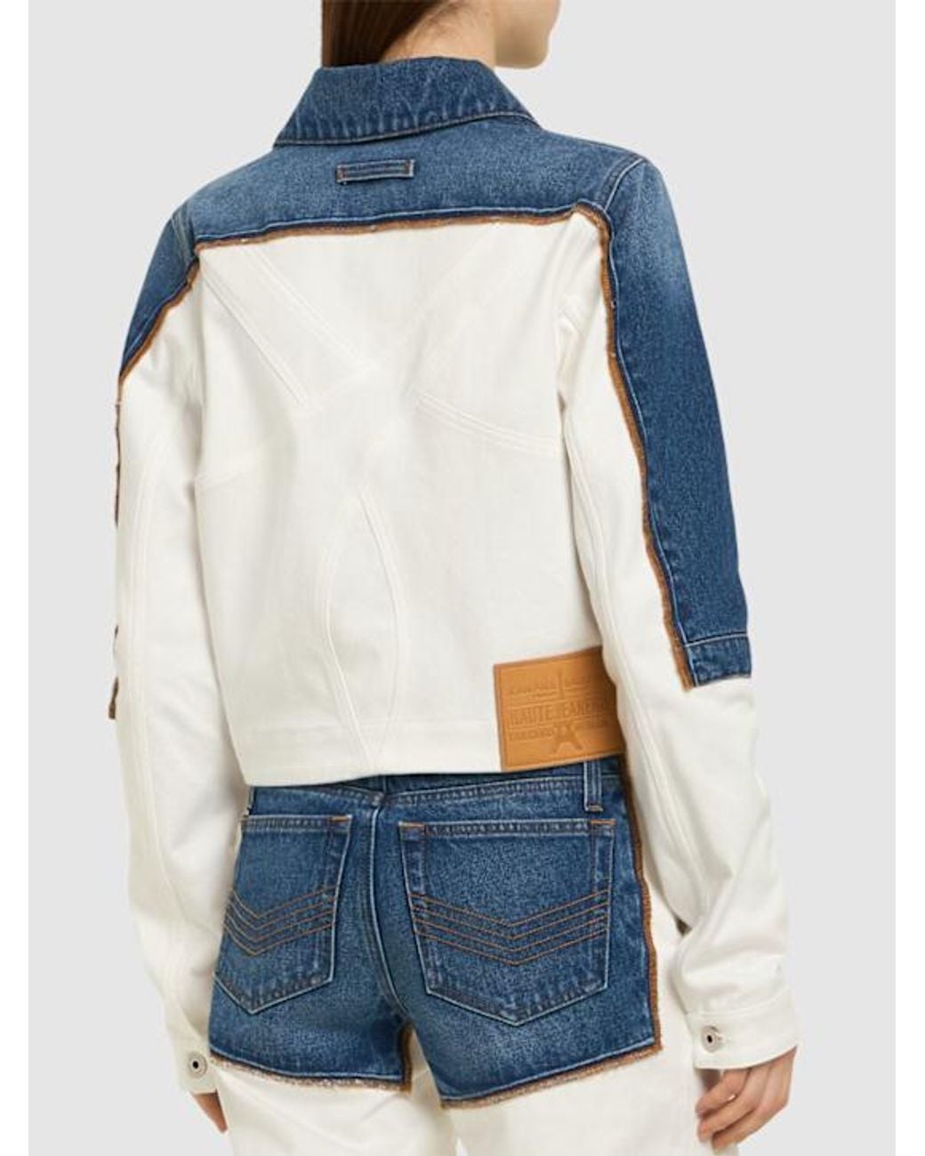 Jean Paul Gaultier Blue Single-Breasted Button-Up Denim Jacket