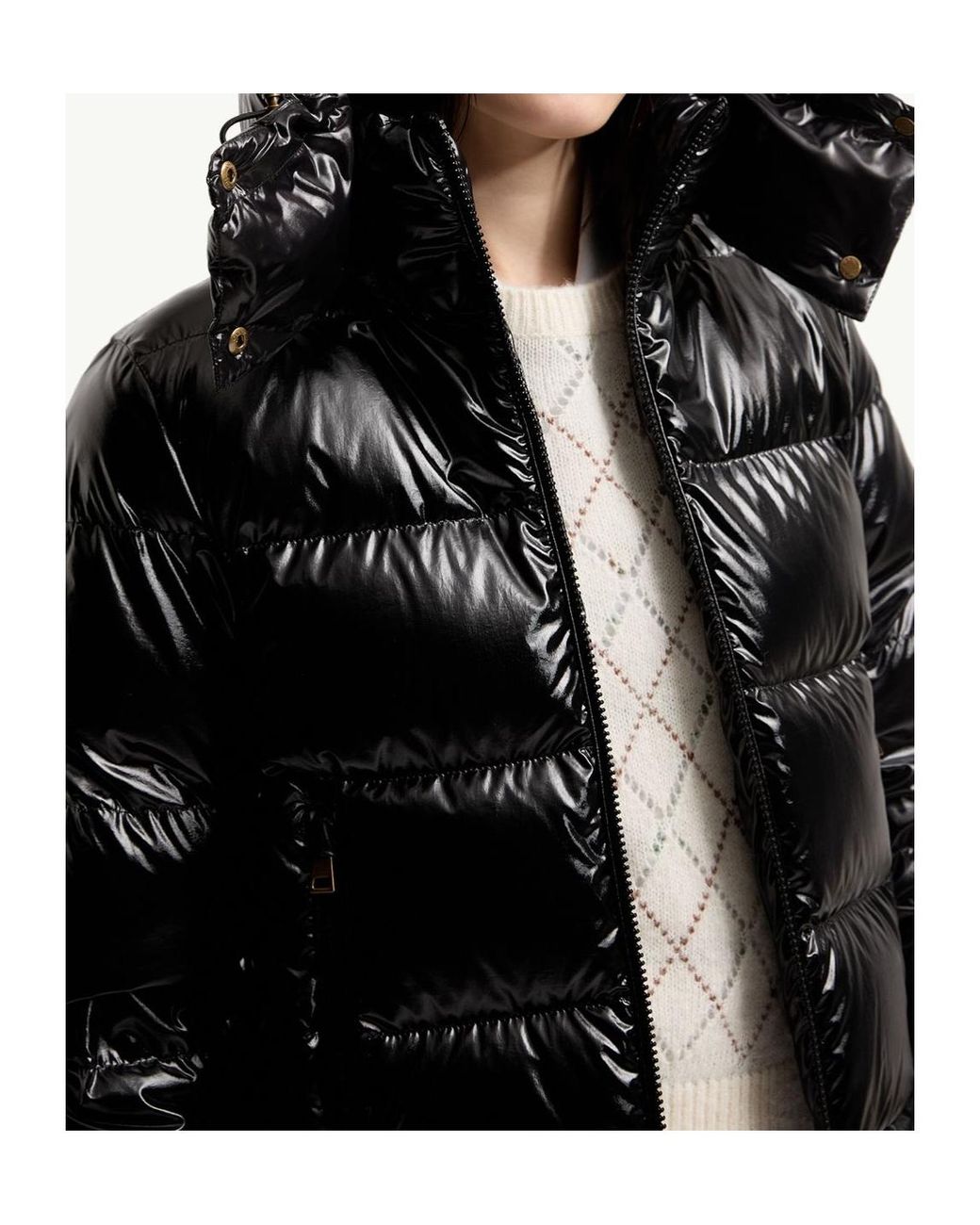 Moncler Black Niveole Short Nylon Down Jacket
