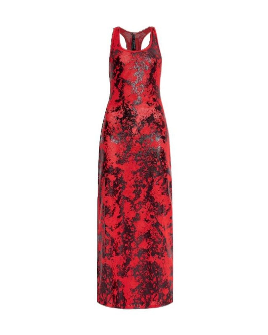 DIESEL C-Finishnet Maxi Dress in Red | Lyst