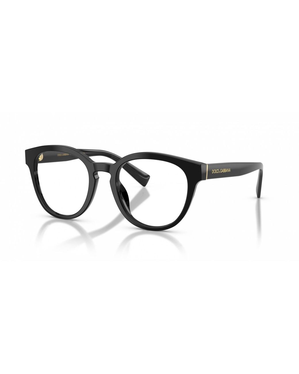Dolce & Gabbana Black Eyewear Round Frame Glasses for men
