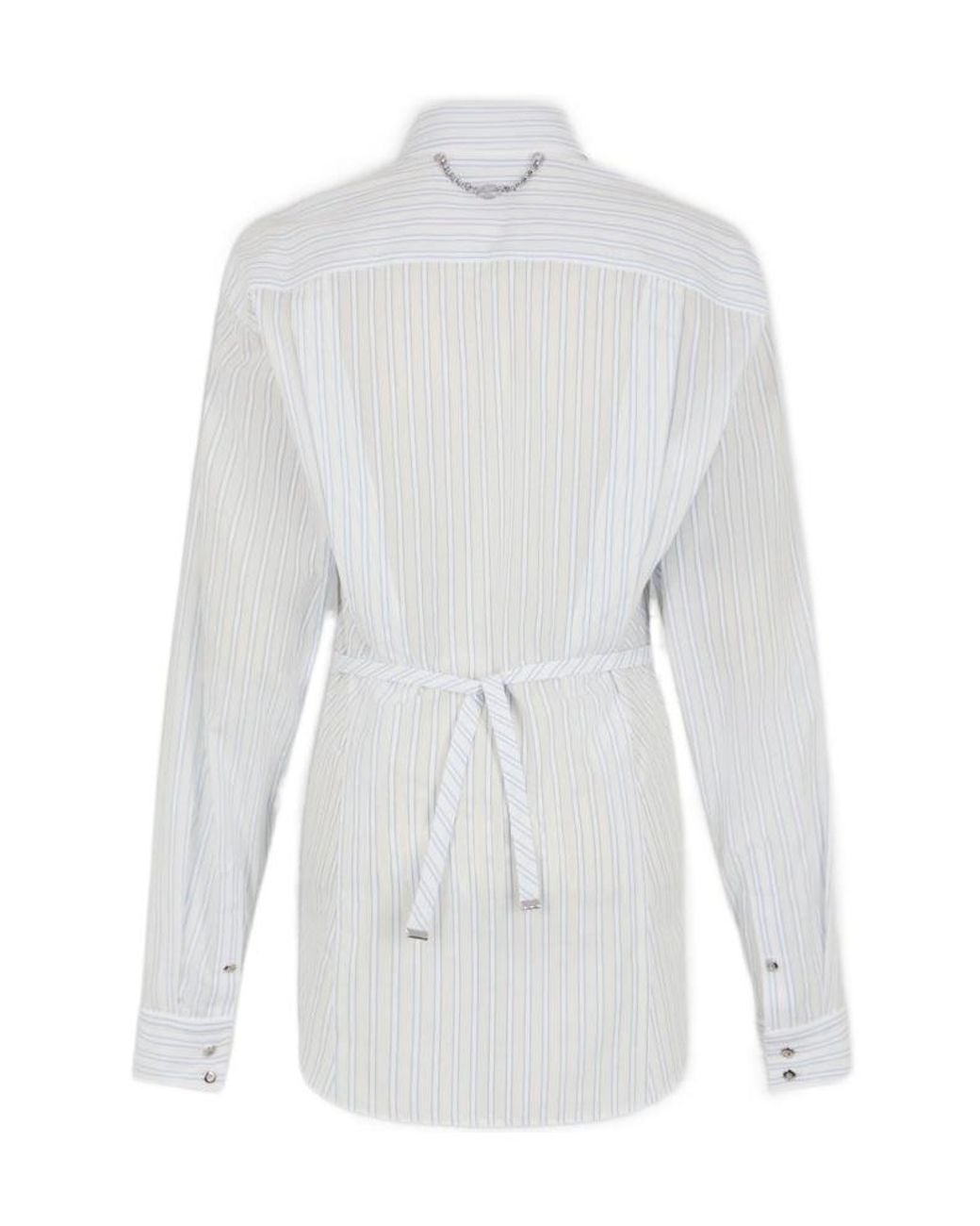 Rabanne White Striped Poplin Shirt