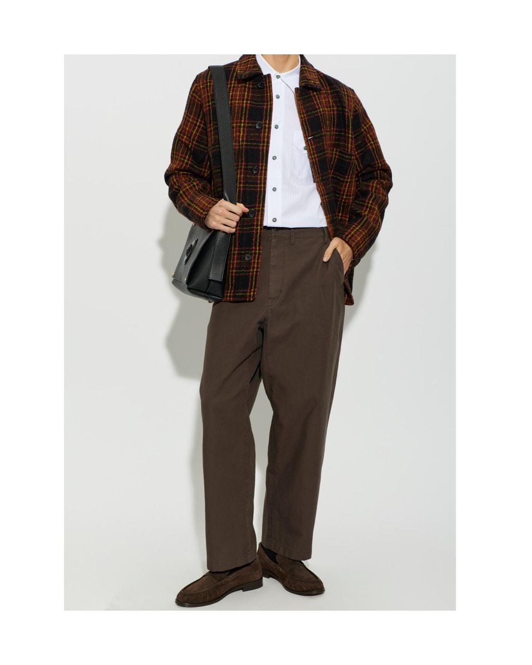 Paul Smith Brown Wool-Blend Plaid Casual Jacket for men
