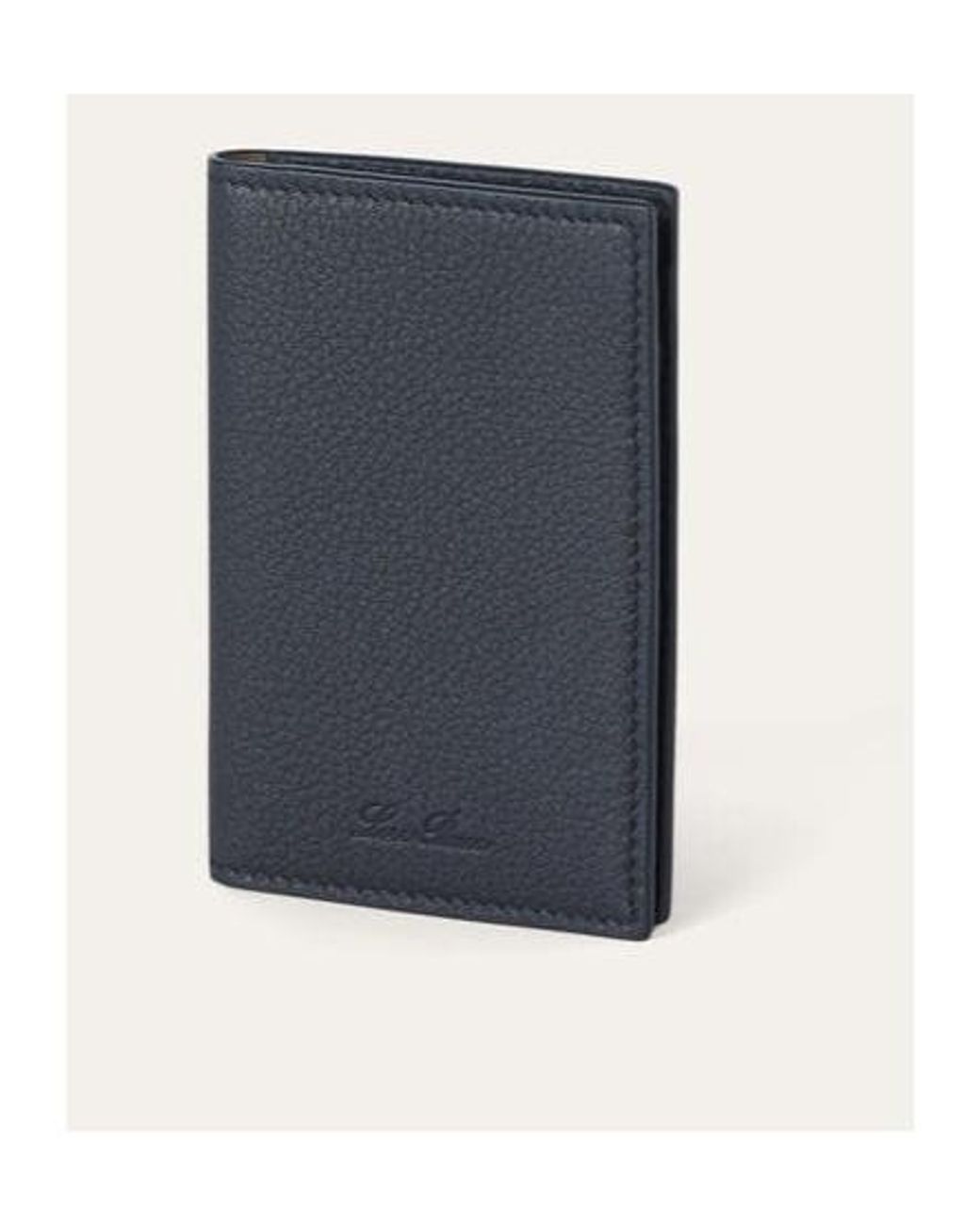 Loro Piana Blue Extra Double Fold Card Bag for men