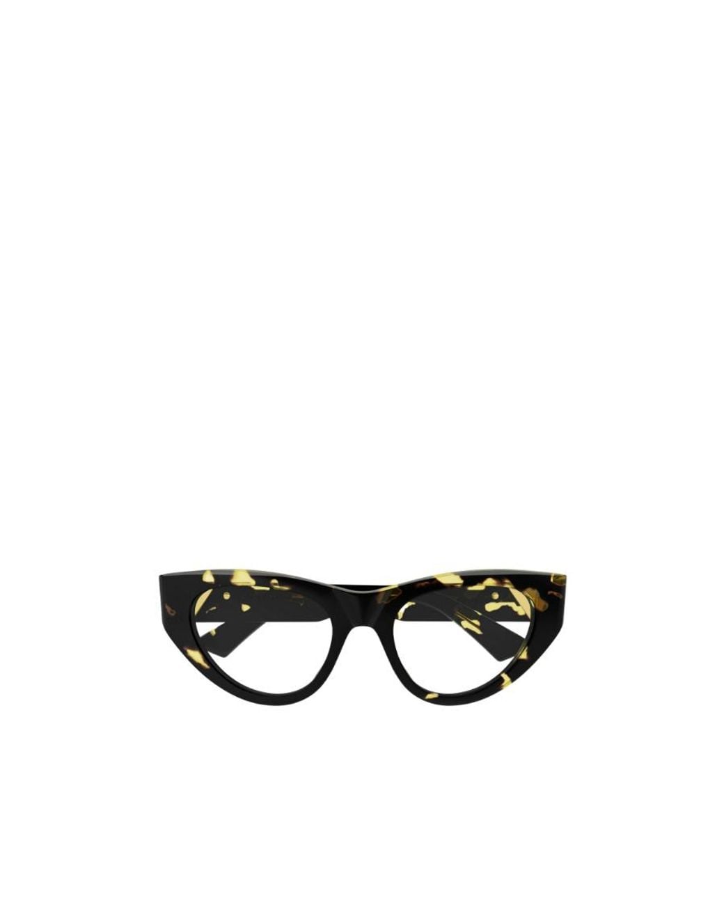 Bottega Veneta White Eyewear Cat-Eye Frame Glasses