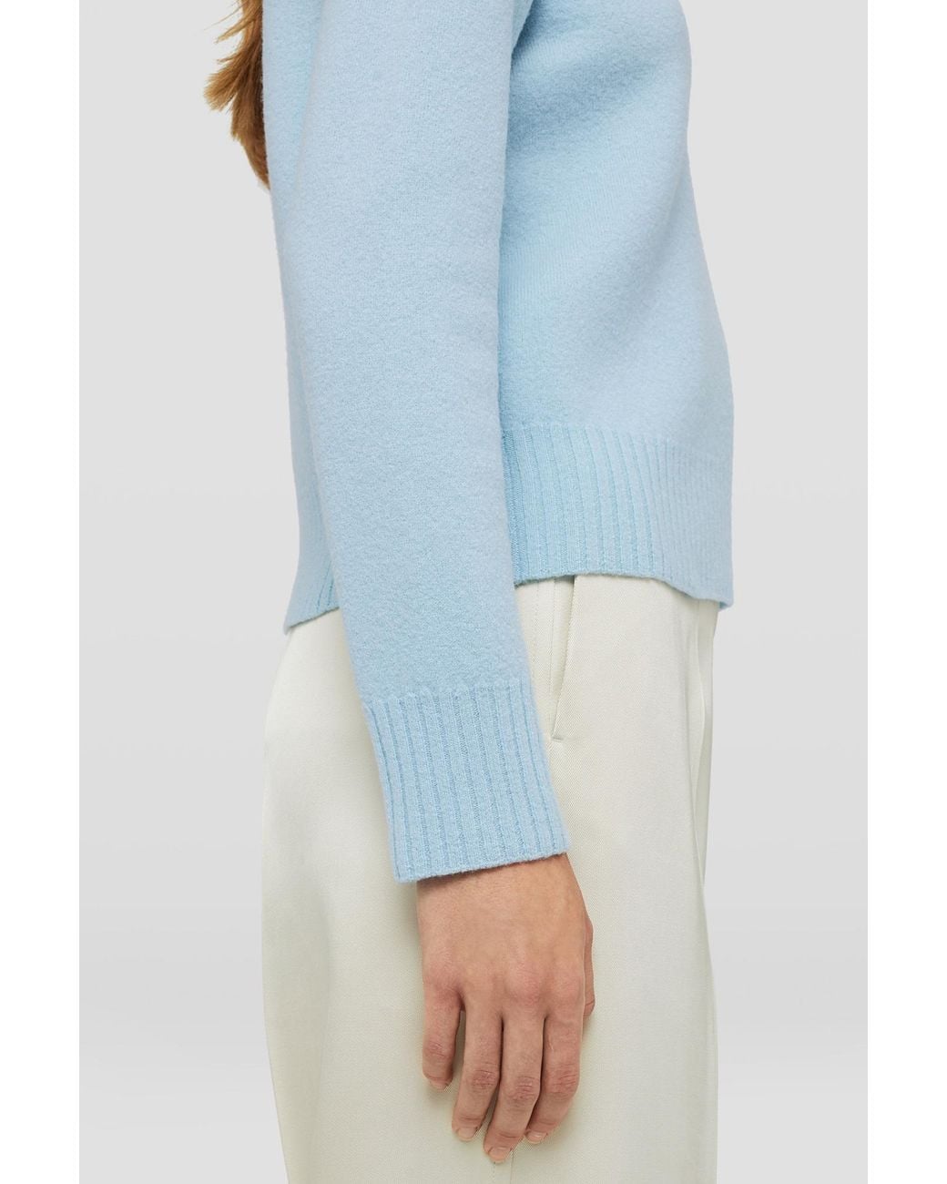 Jil Sander Blue Crewneck Long-Sleeved Jumper