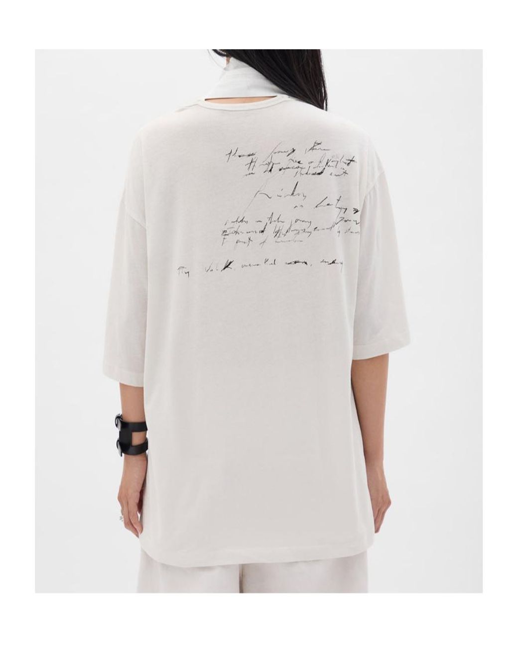Ann Demeulemeester White Agapi Jersey T-Shirt