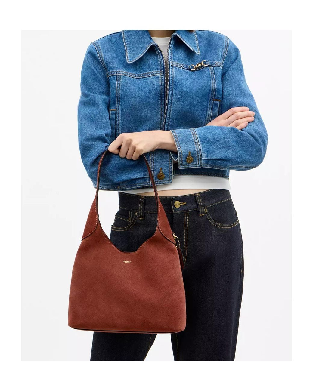 COACH Red Brooklyn 28 Shoulder Bag