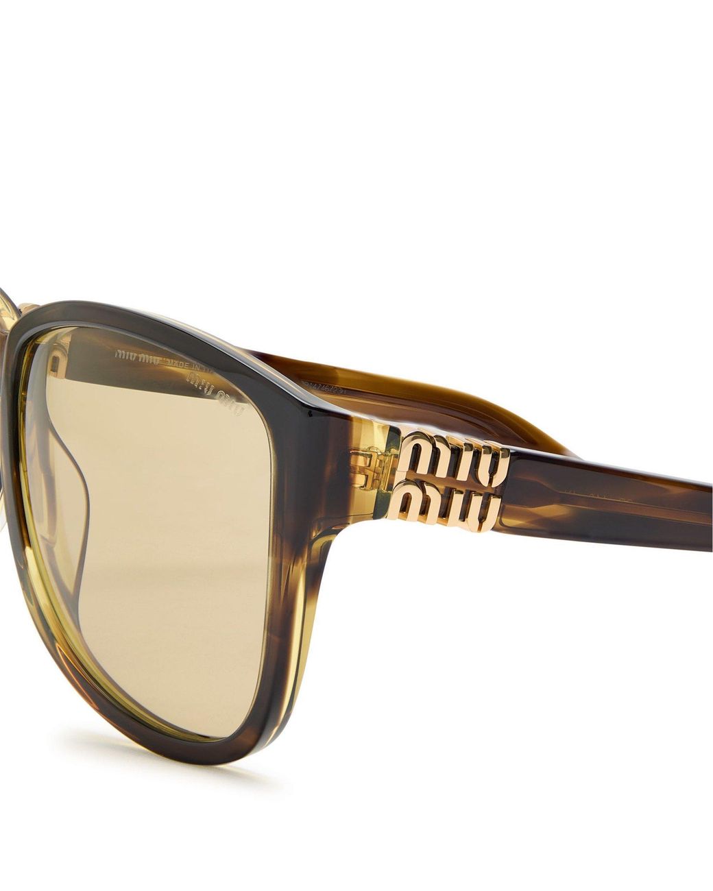 Miu Miu Metallic Oversized Sunglasses
