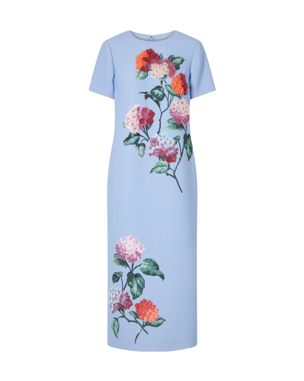 Carolina Herrera Blue Stretch-Crepe Midi Dress