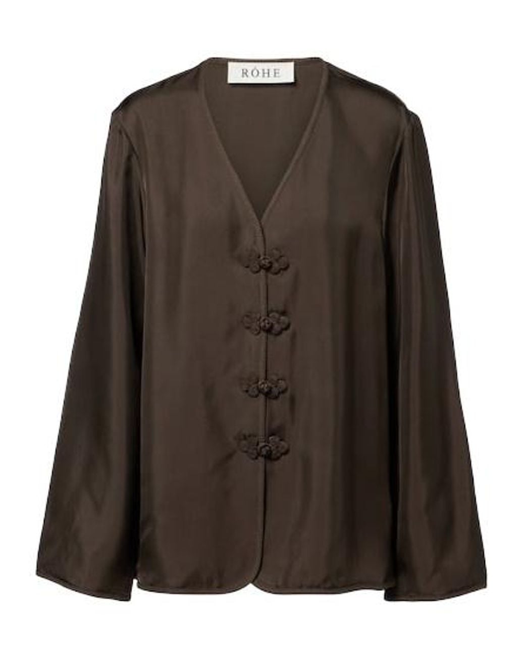Rohe Brown Oversized Silk Blouse