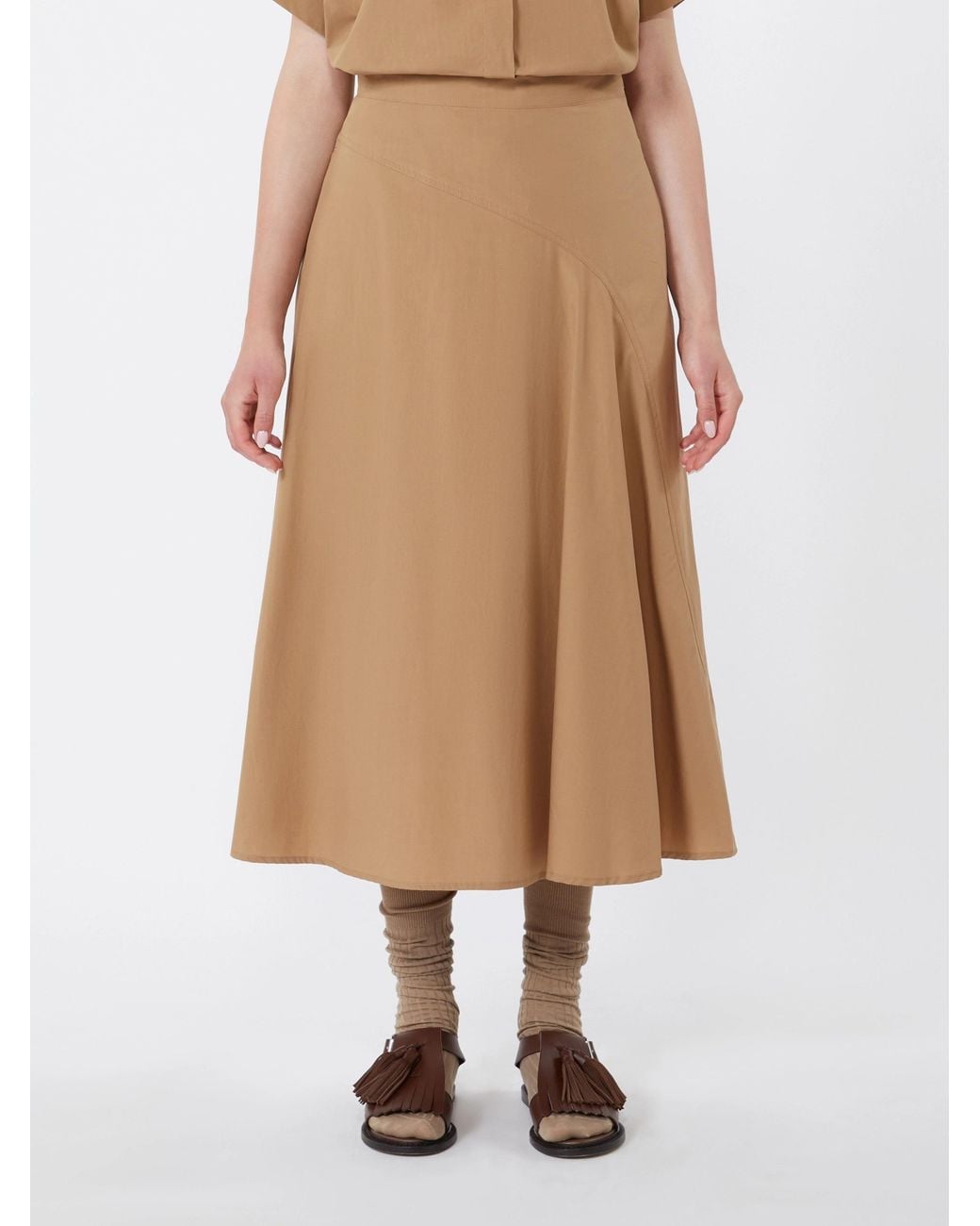 Weekend by Maxmara Natural Wkdzattera Flared Midi Skirt