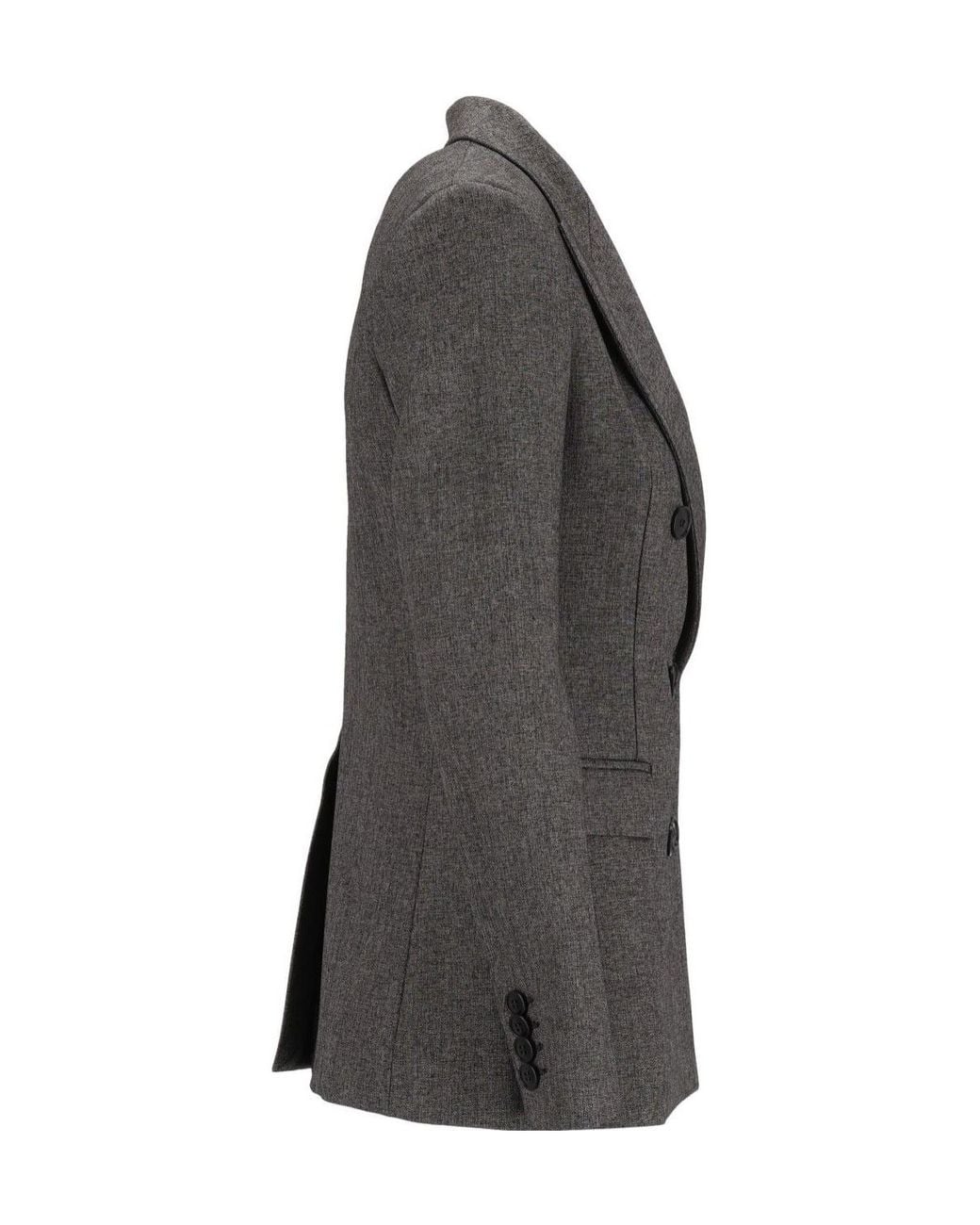 Al Duca D'aosta Black Double-Breasted Blazer