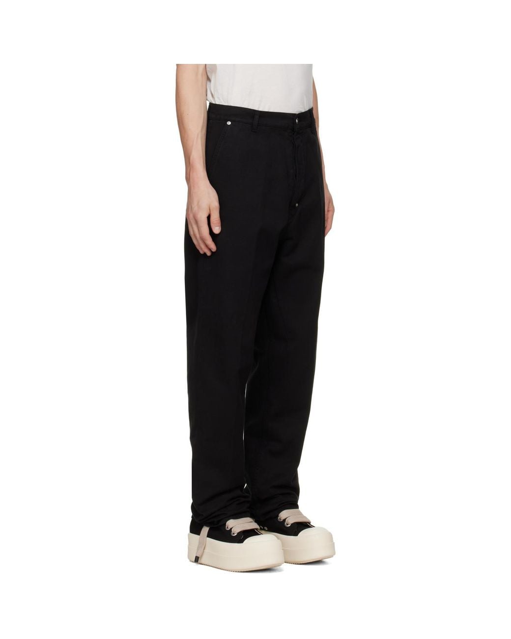 Rick Owens Black Button-Fly Jeans for men