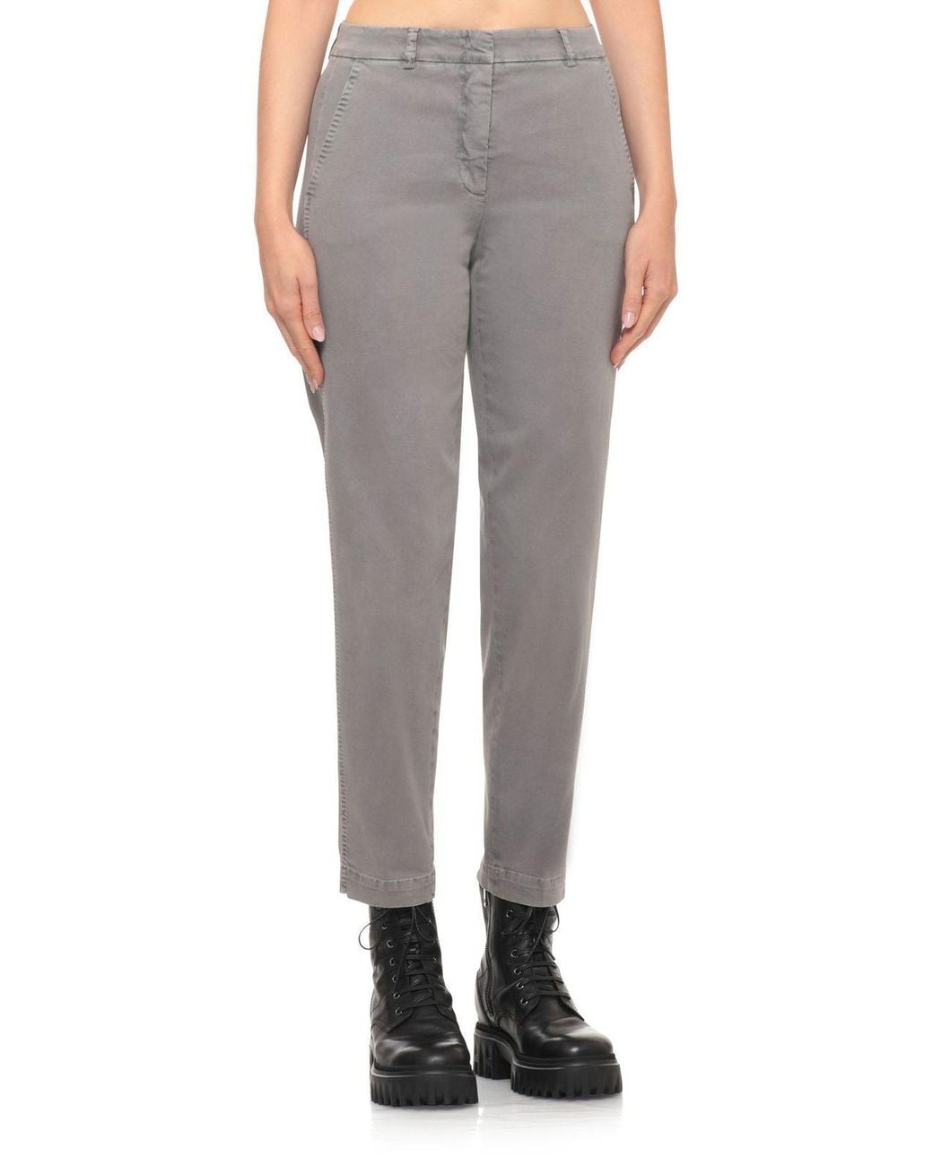 Peserico Gray Tapered Pants