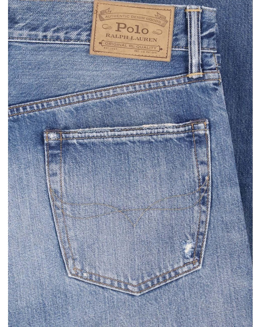 Polo Ralph Lauren Blue High-Rise Straight Jeans for men