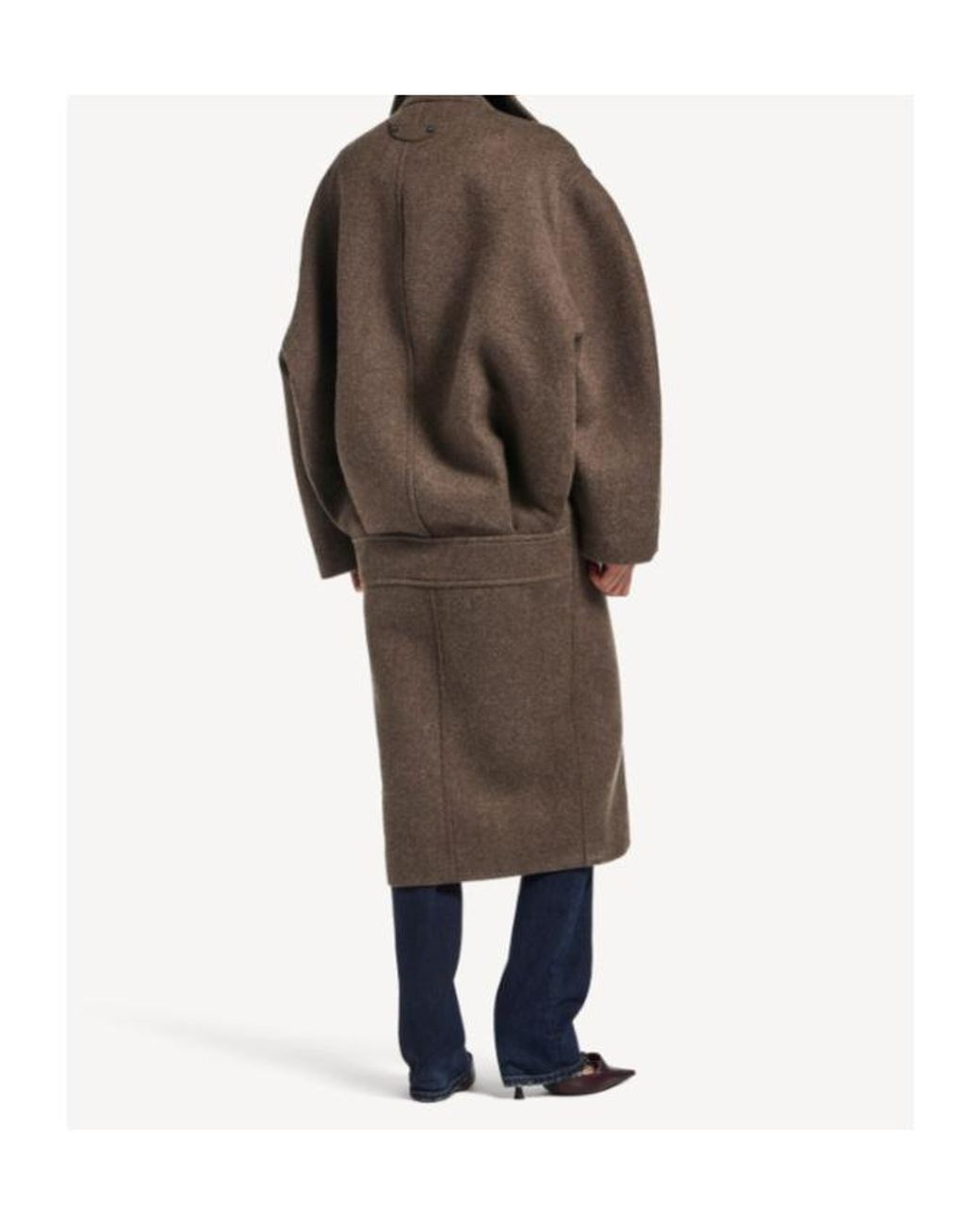 Balenciaga Brown Long Cocoon Coat