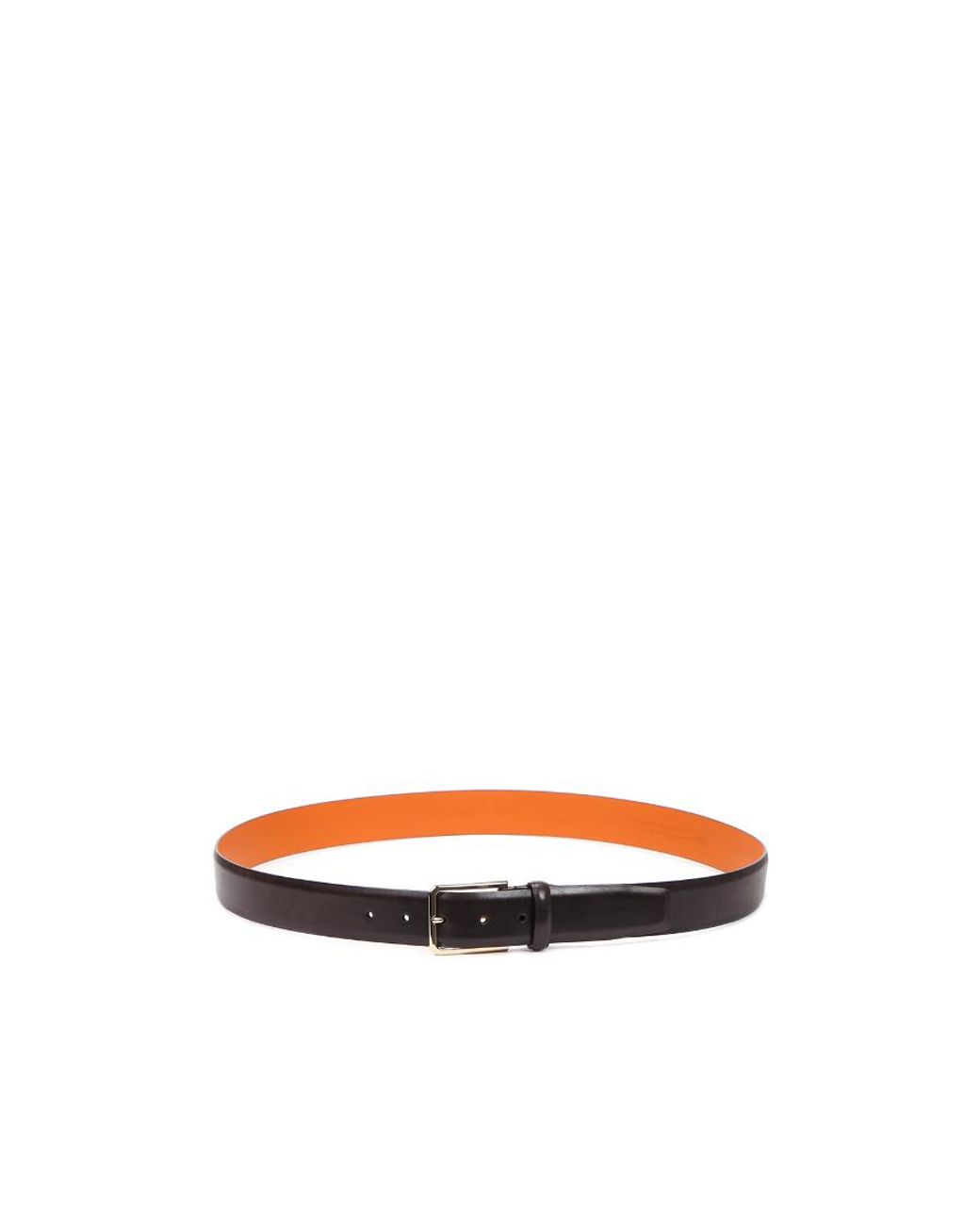 Santoni White Logo Belt for men