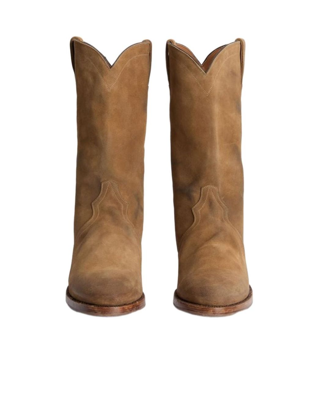 Jil Sander Brown Hand-Crafted Aged Effect Boots for men