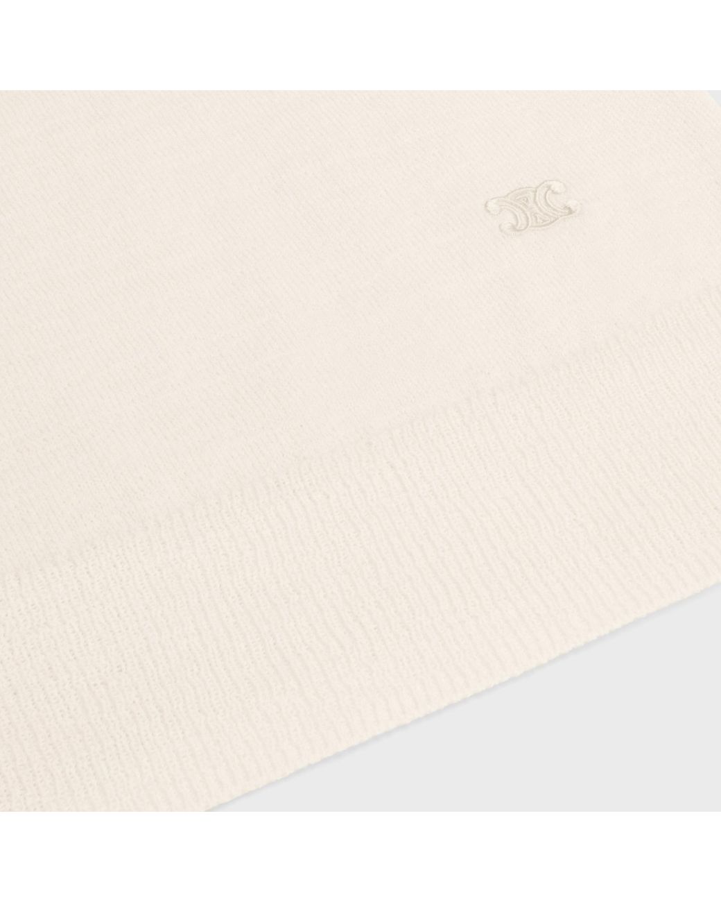 Céline White Sleeveless Turtleneck Sweater
