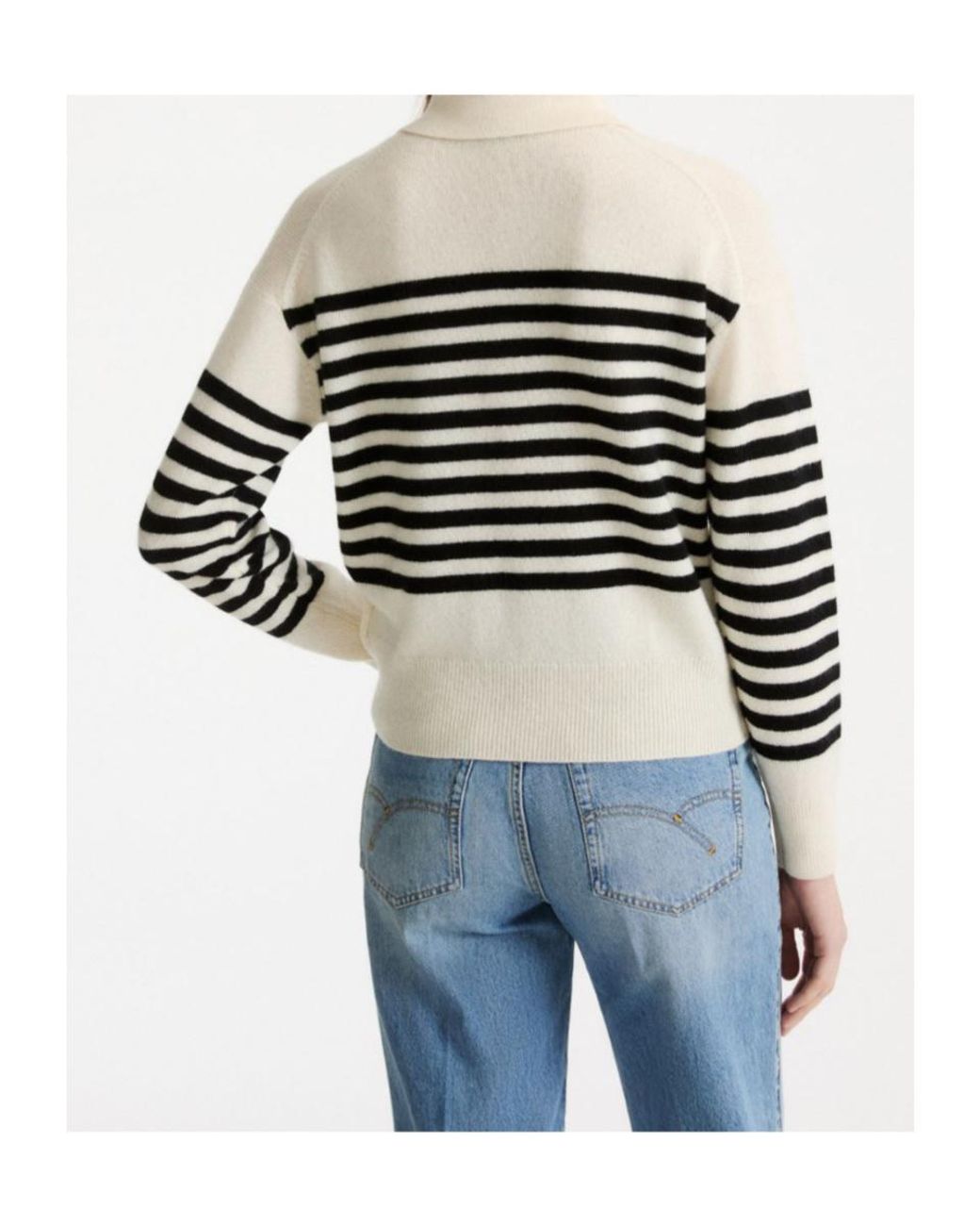 Marella White Cashmere And Wool Polo Jumper