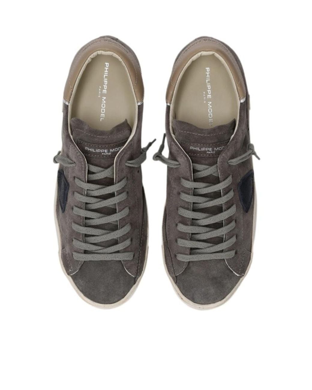 Philippe Model Brown Prsx Suede Low-Top Sneakers for men