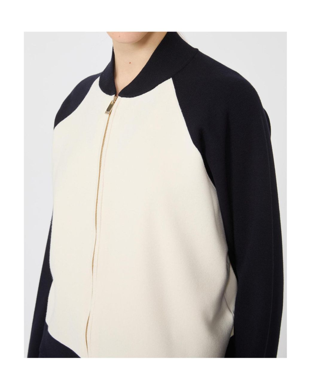 Max Mara Black Zip-Fastening Cardigan