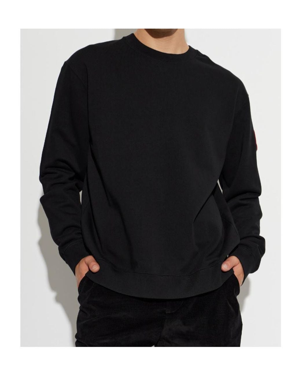Canada Goose Black Loon Logo-Patch Sweatshirt for men