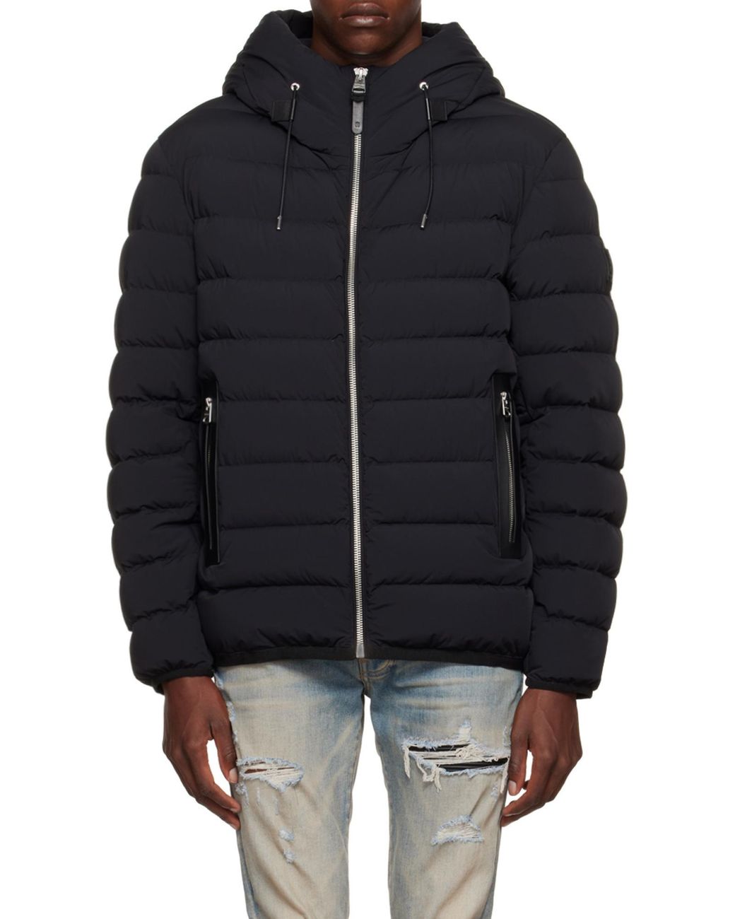 Mackage Black Padded Hooded Down Jacket for men