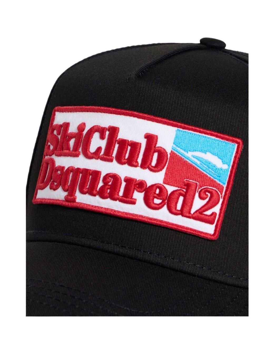 DSquared² Red Ski Club Logo Baseball Cap for men