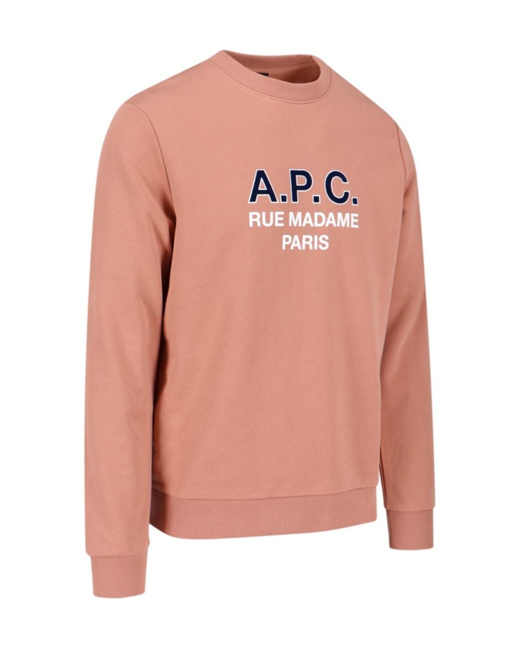 A.P.C. Pink Madame Logo Printed Crewneck Sweatshirt for men