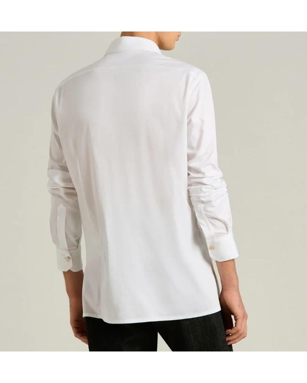 Kiton White Long Sleeve Casual Shirt for men