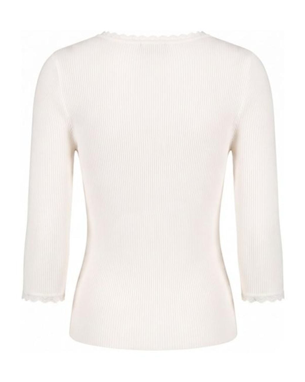 Chloé White Chloé Scoop-Neck Ribbed Top