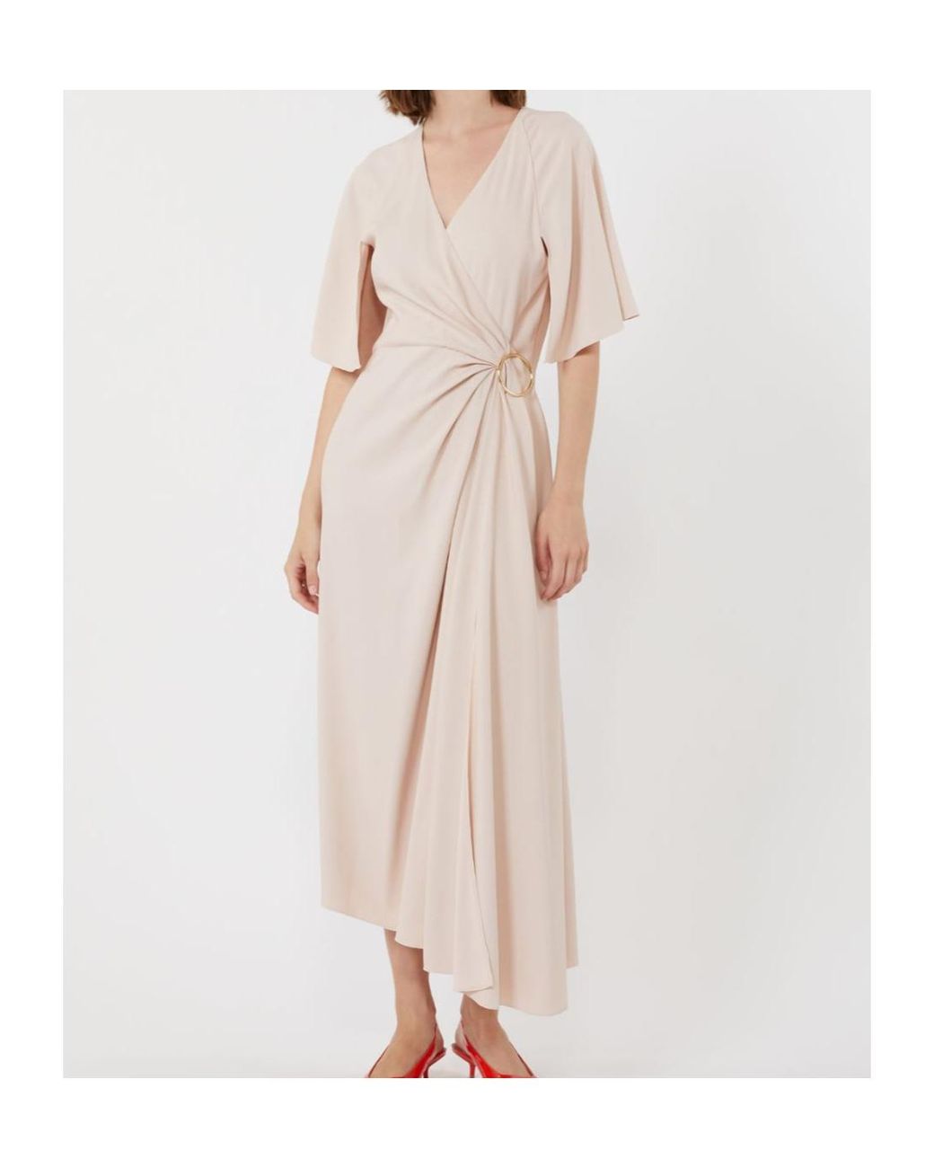 Max Mara Pink Viscose Envers Satin Dress