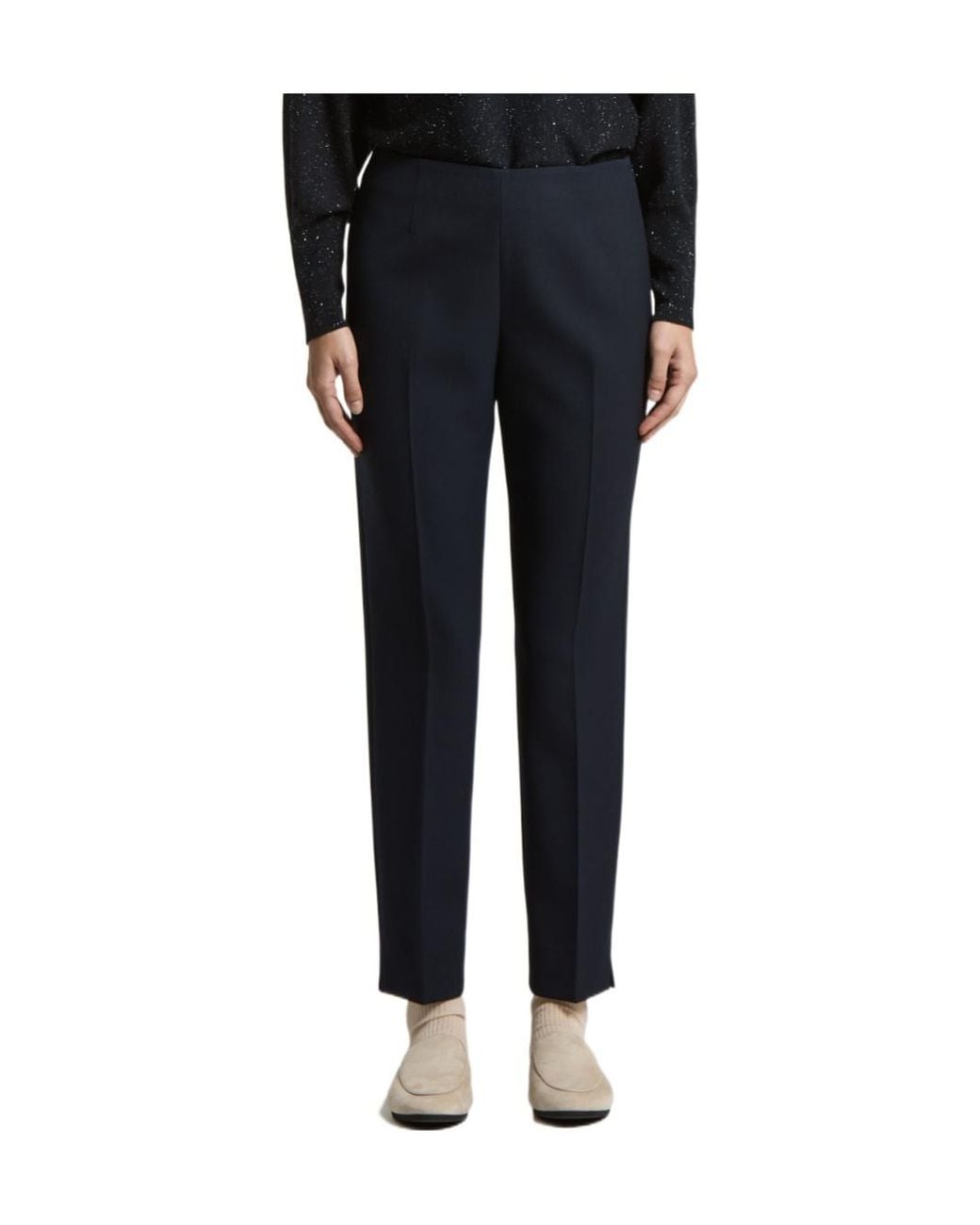 Peserico Black Bistrech Compact Trousers