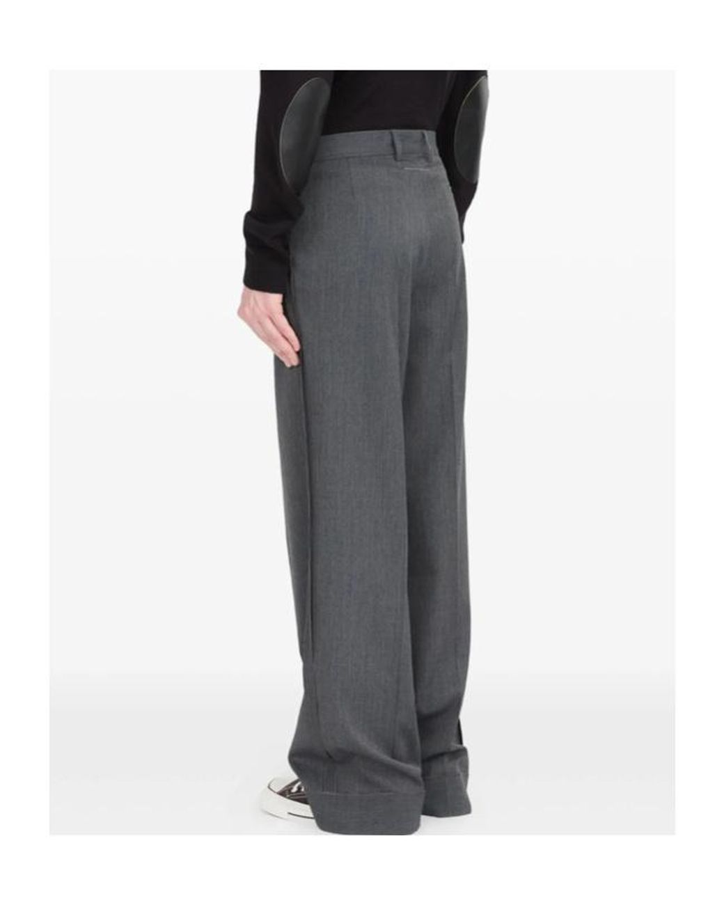 MM6 by Maison Margiela Gray Tailored Double-Turned Hem Trousers for men