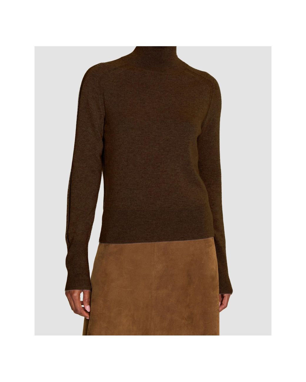 Joseph Brown Turtle-Neck Cashmere Sweater