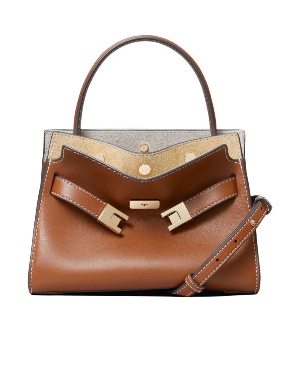 Tory Burch Brown Lee Radziwill Petite Clutch Bag