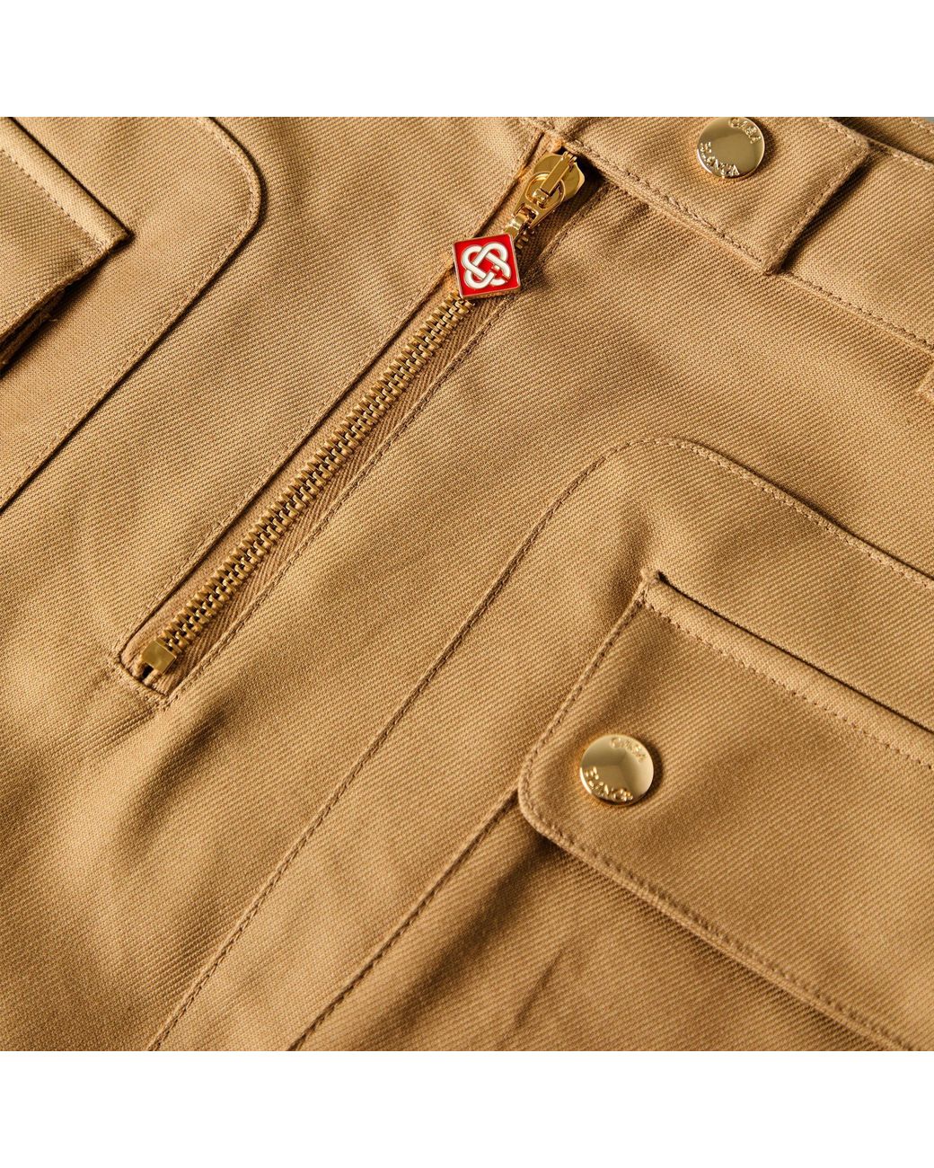 Casablanca Natural Belt-Loop Skirt