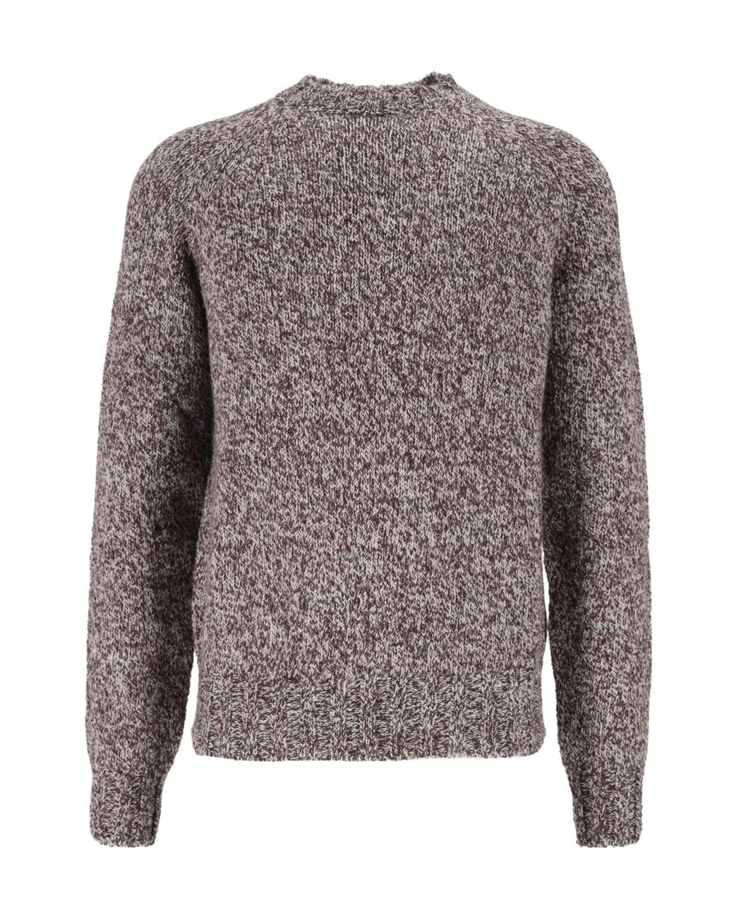 Ballantyne Gray Mouline Raglan-Sleeve Sweater for men
